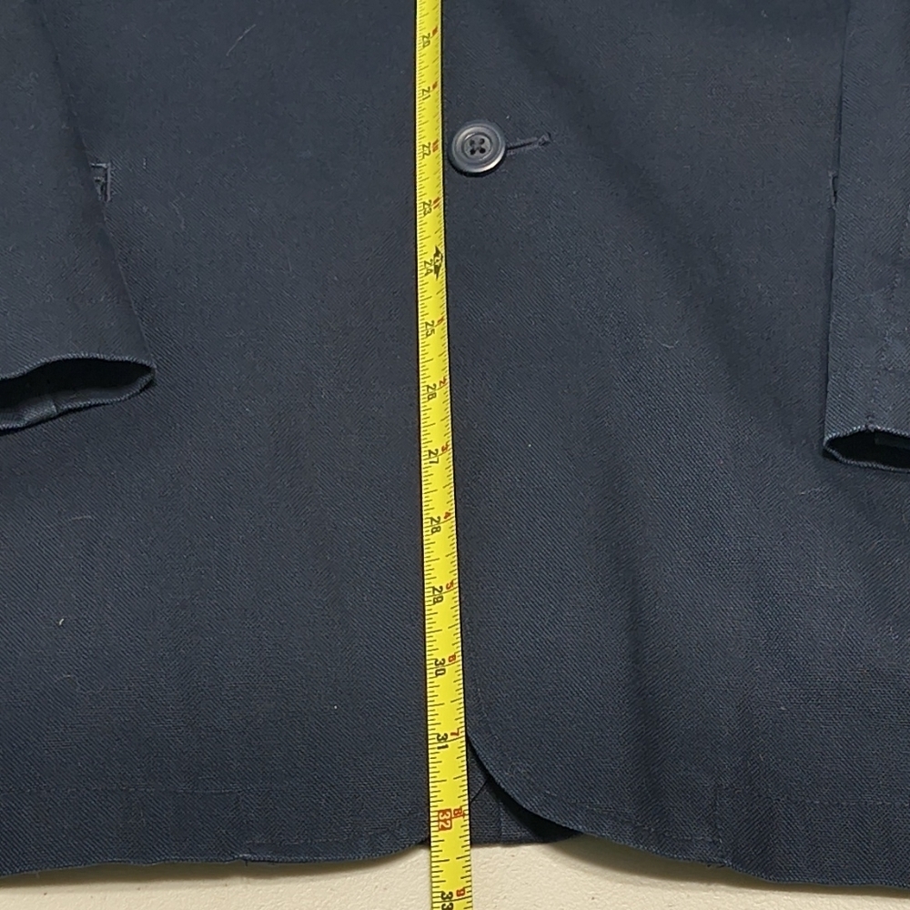 Navy Cotton LL Bean 50T Tall Blazer Jacket - Picture 9 of 10